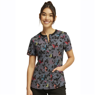 Cherokee CK880- Infinity Women's V-Neck Print Scrub Top