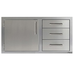 ALFRESCO 42" Combo Door on Left and Triple Drawers (AXE-DDC-L-42SC)