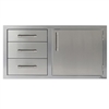 ALFRESCO 42" Combo Door on Right and Triple Drawers (AXE-DDC-R-42SC)