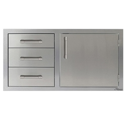 ALFRESCO 42" Combo Door on Right and Triple Drawers (AXE-DDC-R-42SC)