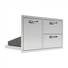 PCM 32" DOUBLE DRAWER & TRASH/PROPANE ROLLOUT ON RIGHT COMBO (BBQ-260-DDC-TR-R)