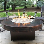 ORIFLAMME Standard Hammered Copper 42" Round Fire Table
