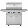 DELTA HEAT 32" Cart Grill with 3 SS Burners and Rot (DHBQ32R-D-CART)