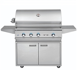 DELTA HEAT 38" Cart Grill with 3 SS Burners and Rot (DHBQ38R-D-CART)