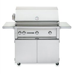 SEDONA by Lynx 36" L600-Series Grill with Three Stainless Steel Burners, Rotisserie and Cart (L600FR)