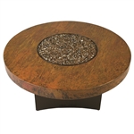 ORIFLAMME Natural Hammered Copper 48" Round Fire Table