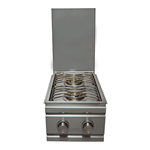 RCS Cutlass-Series Stainless Double Side Burner with Two 12,000 BTU Burners - Slide-In (RDB1)