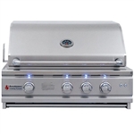 RCS 30" Cutlass PRO-Series Grill with Blue LEDs and Rear Burner (RON30A)
