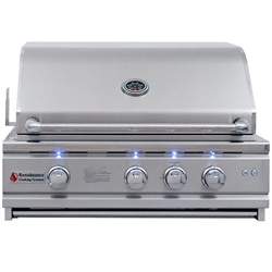 RCS 30" Cutlass PRO-Series Grill with Blue LEDs and Rear Burner (RON30A)