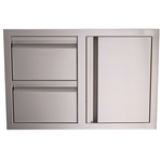 RCS 33" Valiant Stainless Double Drawer/Door Combo (VDC1)