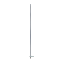 22POLE-1000 - 22mm Diameter Steel Pole with L-bracket