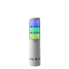 LA6-3DTNWB-RYG<br>60mm, 3-Tier Programmable, Multi-color LED Signal Tower and Alarm  with Off-white Body, Terminal Block Style