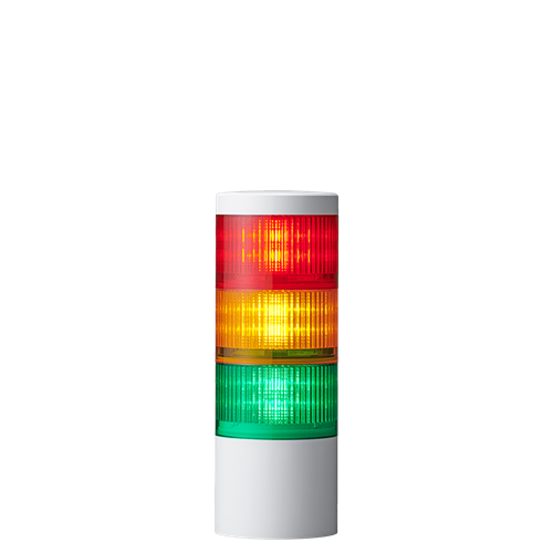 LR10-3M2WJNW-RYG - AC Type 100mm Washdown Signal Tower - Red, Amber, Green