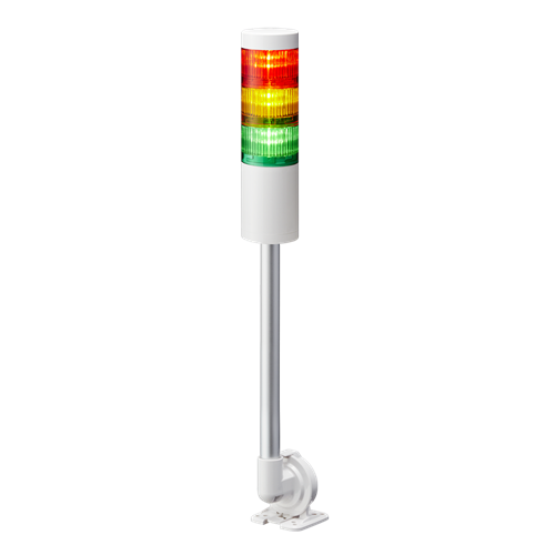 LR6-302QJNW-RYG - 60mm 3-tier Signal Tower with a folding bracket