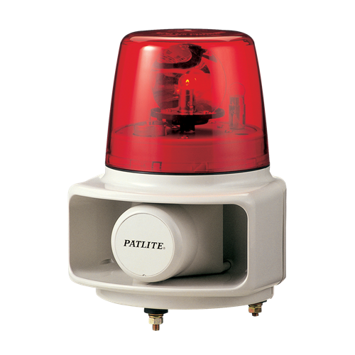 RT-120VF-R+FV001 - Red Rotating Warning Light with Alarm