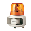 RT-120VF-Y+FV001 - Amber Rotating Warning Light with Alarm