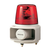 RT-24VF-R - Red Rotating Warning Light with 4-channel, Programmable MP3 Horn