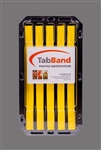 TabBand Stat! band with a coated surface to grab and hold ink. Available in seven colors for easy-to-identify coding.