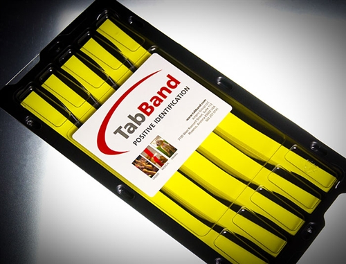 TabBand Stat! band with a coated surface to grab and hold ink. Available in seven colors for easy-to-identify coding.