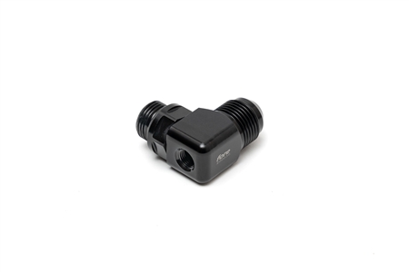 AN-10 Male to ORB-8 Male Swivel 90 Degree Billet Fitting with 1/8 NPT port