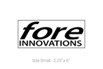 Fore Innovations Logo Sticker - Size Small