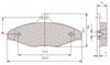 PAIR OF BRAKE PADS FOR EA COMPANY, '99 CRG REAR, MBA - OEM P/N FD382 - 14mm THICKNESS