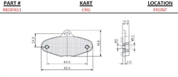 BRAKE PAD SET (2) FOR CRG, COMPOUND: RACING CARBON 222