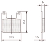 BRAKE PAD SET (2) FOR CRG, COMPOUND: RACING CARBON 222