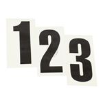 BLACK ADHESIVE NUMBER, WITH TRANSPARENT BACKGROUND