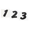 BLACK ADHESIVE NUMBER, WITH TRANSPARENT BACKGROUND