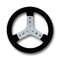 STEERING WHEEL WITH STEEL SPOKES COVERED W/CHAMOIS LEATHER, DIAM.300mm