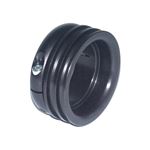 ALUMINUM PULLEY FOR 50mm AXLE BLACK ANODIZED