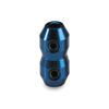 ALUMINUM SHAPED CLAMP WITH DOUBLE SCREW BLUE ANODIZED