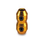 ALUMINUM SHAPED CLAMP WITH DOUBLE SCREW GOLD ANODIZED