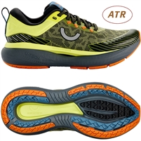 True Motion U-Tech Aion Elements Men's ATR Running Shoe. (Limeade/Black/Jaffa Orange)