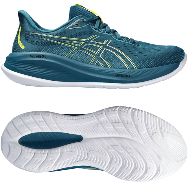 Asics Gel-Cumulus 26 Men's Road Running Shoe. (Evening Teal/Bright Yellow)