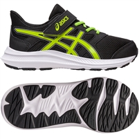 Asics JOLT 4 PS Junior Running Shoe. (Black/Lime Zest)