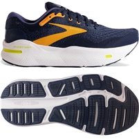 Brooks Ghost Max Men's Road Running Shoe. (Crown Blue/Black Iris/Marigold)