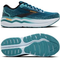 Brooks Ghost Max 2 Men's Road Running Shoe. (Moroccan Blue/Aqua/Orange Pop)