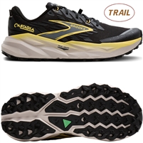 Brooks Cascadia 19 Men's Trail Running Shoe. (Black/Yellow/Chateau)