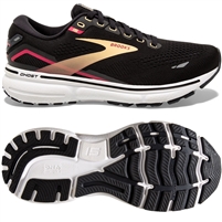 Brooks Ghost 15 Women's Road Running Shoe. (Black/Orange/Raspberry)