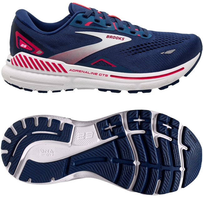 Brooks Adrenaline GTS 23 Women's Road Running Shoe. (Blue/Raspberry/White)