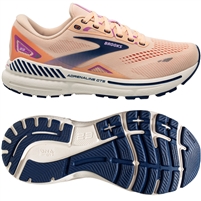 Brooks Adrenaline GTS 23 Women's Road Running Shoe. (Apricot/Estate Blue/Orchid)