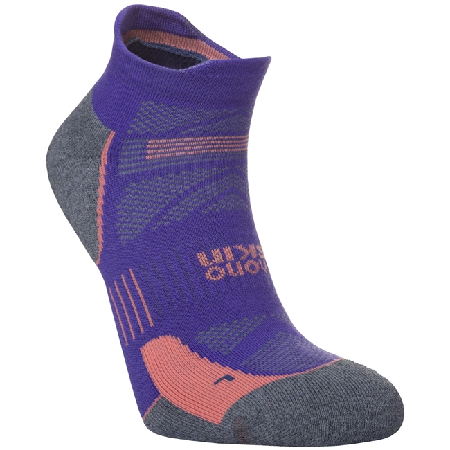 Hilly Supreme Socklet Running Sock. (Plum/Grey Marl)