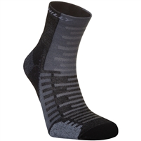 Hilly Active Anklet Running Sock. (Black/Grey)