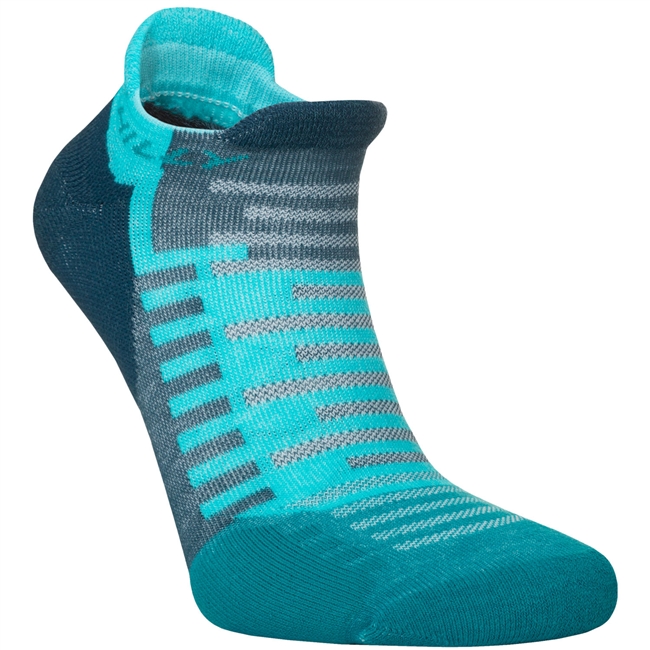 Hilly Active Socklet Min Running Sock. (Blue/Teal)