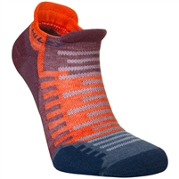 Hilly Active Socklet Min Running Sock. (Burgundy/Orange)