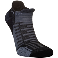 Hilly Active Socklet Min Running Sock. (Black/Grey)
