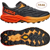 Hoka Speedgoat 5 Men's Trail Running Shoe. (Castlerock/Flame)