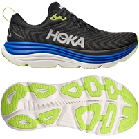 Hoka Gaviota 5 Men's Road Running Shoe. (Black/Electric Cobalt)